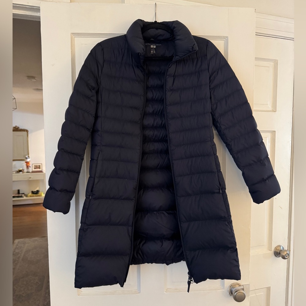 Uniqlo Ultra Light Down Long Coat, Navy